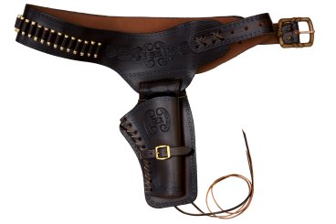 Lederpatronengürtel für einen Revolver