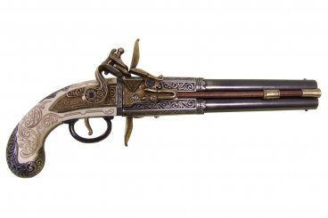 Double-barrelled turn-over pistol, UK, 1750