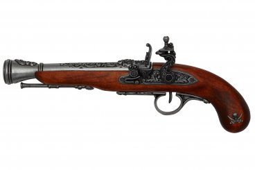 Flintlock pirate pistol, 18th. C. (left-handed)