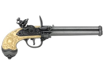 Flintlock pistol with 3 barrels, Italy 1680