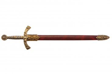 Abrecartas espada de caballero templario con funda
