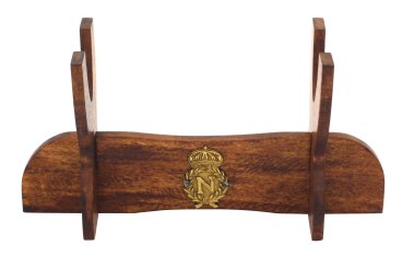 Soporte de madera con escudo de Napoleón