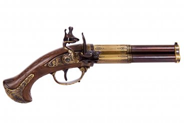 Pistola con 3 pistole rotanti, Francia S. XVIII