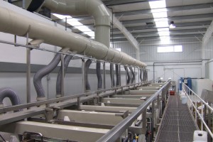 Electrolytic baths section