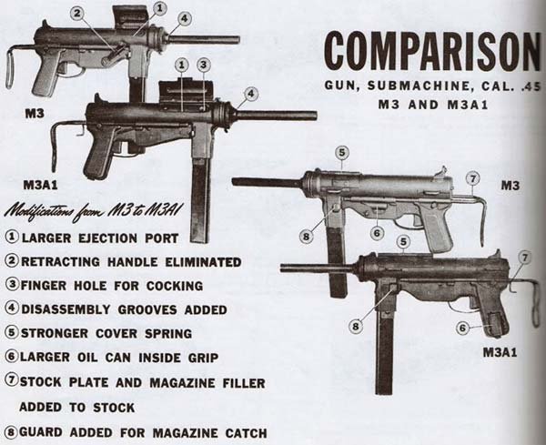Comparativa entre el M3 y su versión posterior, el M3A1.